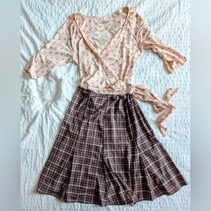 Chic Plaid A-Line Skirt